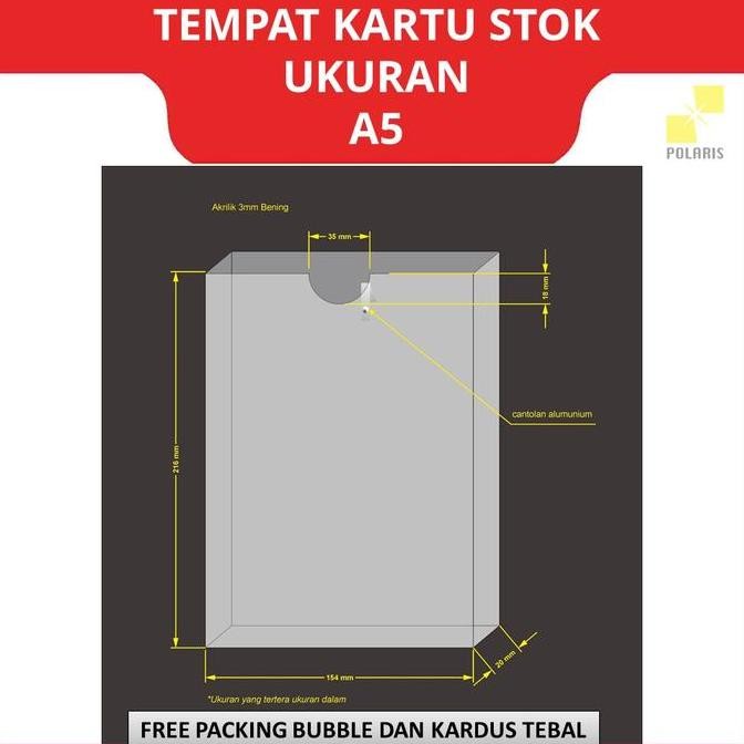

New Product - Acrylic Tempat Kartu Stok Gudang A5 Akrilik Penyimpanan Stock Card Kiarastoreku