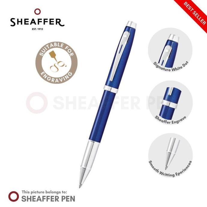 

Sheaffer 100 Glossy Blue Lacquer Rollerball Co