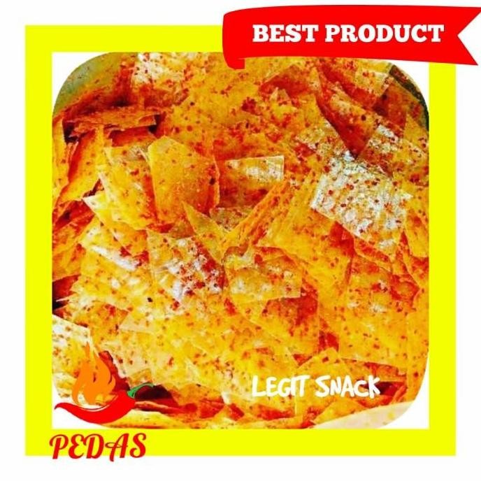 

Keripik Kaca Pedas 1 Kg / Cemilan Kripca / Kripik Beling Pedes