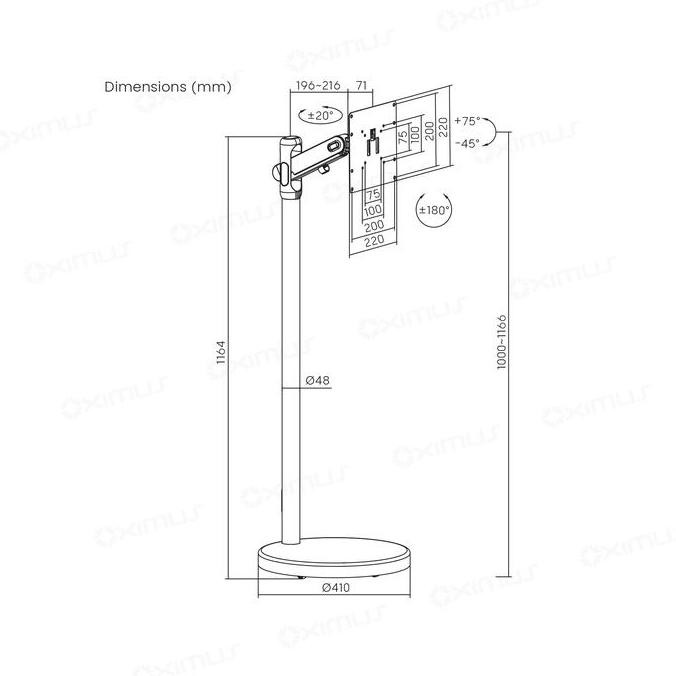 

[SOSHOP] BRACKET TV STANDING OXIMUS TC390 GAS-SPRING PEGAS RODA PORTABLE MINIMALIS 17" - 43" PRESISI DAN FLEKSIBILITAS UNTUK PENYESUAIAN KETINGGIAN DAN SUDUT PANDANG.