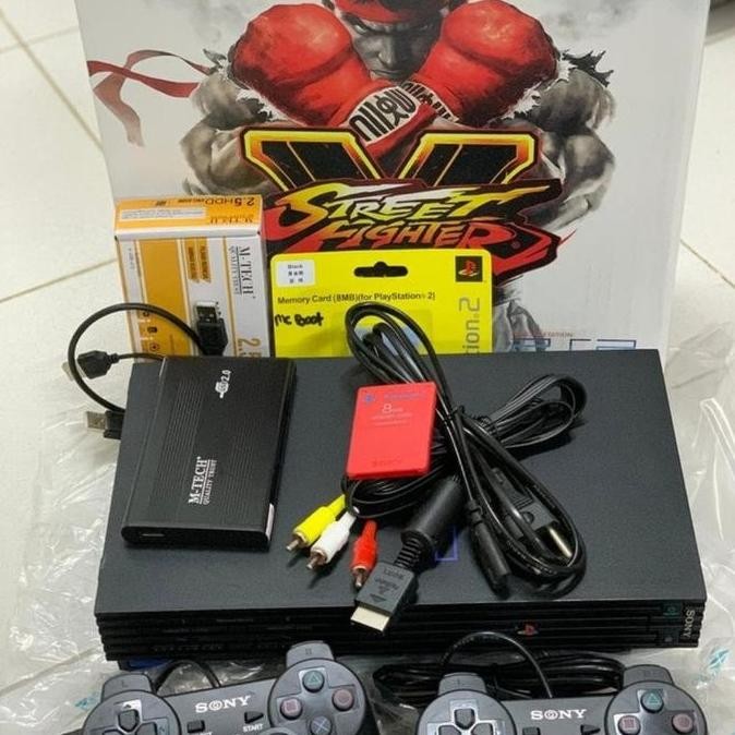 Terlaris Sale Paket Komplit Ps2 Fat Hd 80/120/160/250 Gb Full Game Free 2 Stik