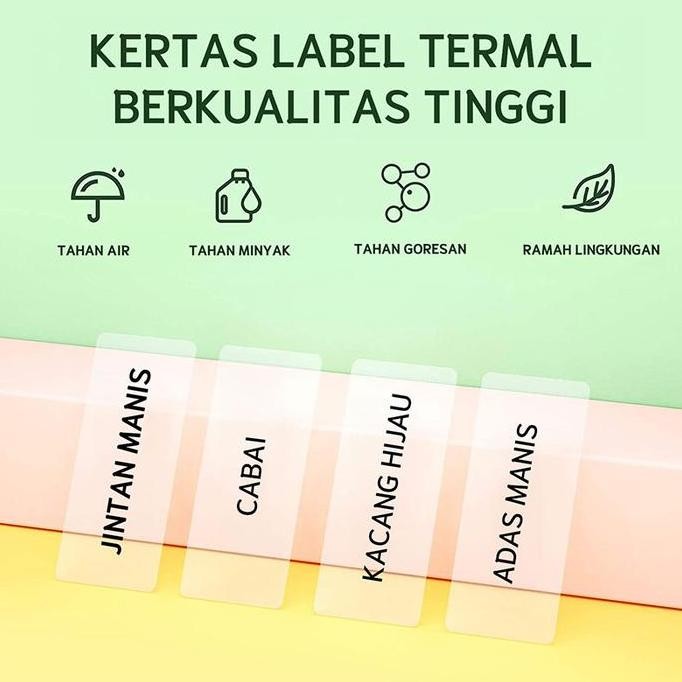 

New Product - Kertas Label Termal Transparan Anti Air Anti Minyak Anti Robek Untuk Niimbot D11/D110/D101/H1S Kiarastoreku