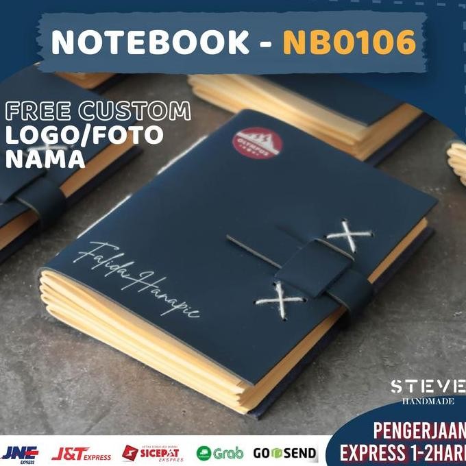 

New Product - Notebook Kulit Buku Tulis Catatan Free Custom Nama & Logo Nb0106 Steve Kiarastoreku