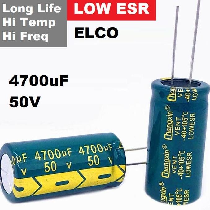 Elco Low Esr Original Capacitor Elko 4700Uf 50V Co