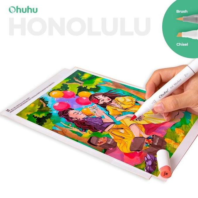 

New Product - Ohuhu Honolulu 104+1 Colors Dual Tip (Brush & Chisel) Kiarastoreku