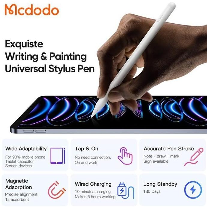 Mcdodo Stylus S Pen Ipad Pencil Apple Palm Rejection Stylus For Ipad Series & Android Pen Co