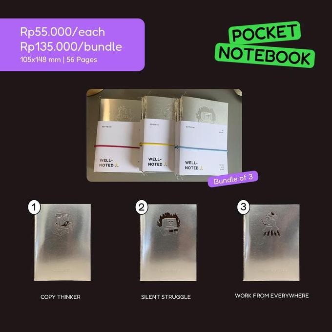 

New Product - Kyub Design Well-Noted Pocket Notebook (A6) Kiarastoreku