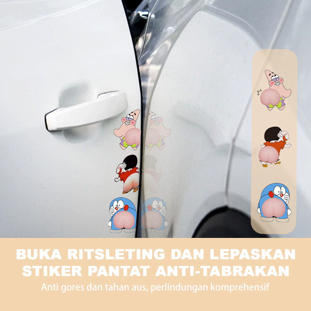 

2pcs Stiker Silikon 3D Silikon Stiker Character Stiker Kartun 3D Stiker bemper