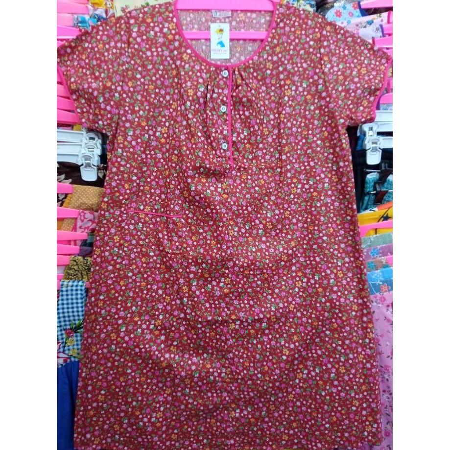 New Product - Daster Pretty Girl Bahan Katun Jepang Lokal Lengan Pendek Tebal Adem Premium Cantik Bu