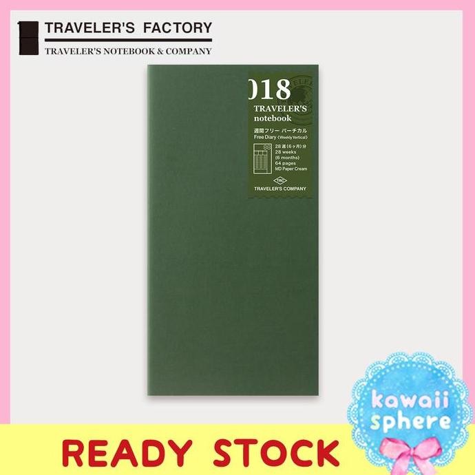 

Travelers Notebook 018 | Free Diary Weekly Vertical | Regular Size Co