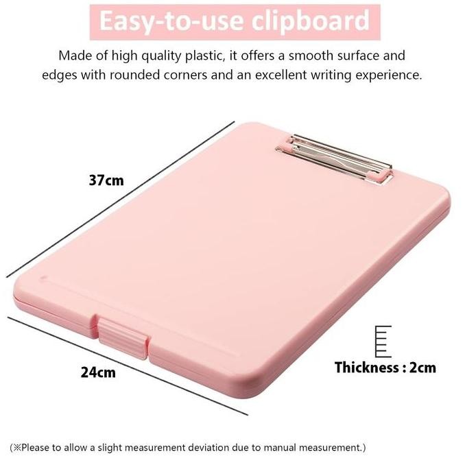 

Clipboard 2In1 F4 / Papan Jalan 2In1 / Clipboard With Storage Case Folio / Papan Ujian Ukuran Folio (F4) Co