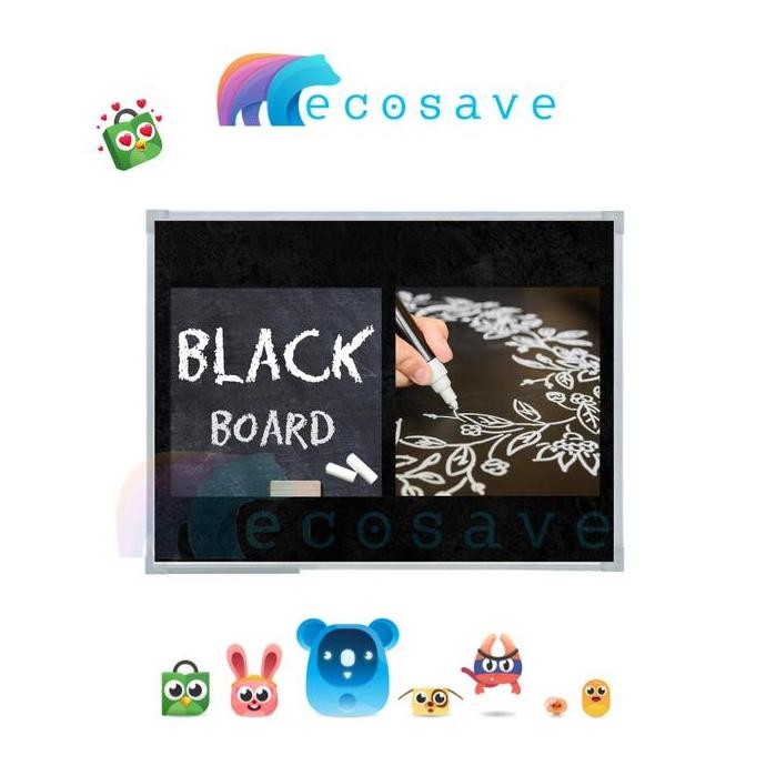 

Blackboard Spidol 50 X 120 ( Papan Tulis Gantung Tempel Black Board Magnetik Ecosave 50X120 Cm ) Co