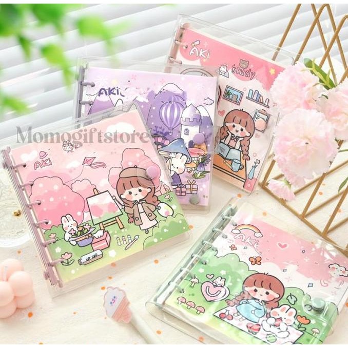 

Buku Binder Aesthetic Buku Tulis Kecil Notebook Farm Girl Karakter Aki Kertas Purple Stationery Co