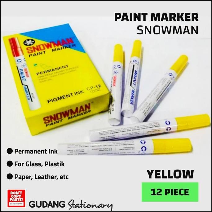 

Spidol Permanent Paint Marker, Warna Kuning Co