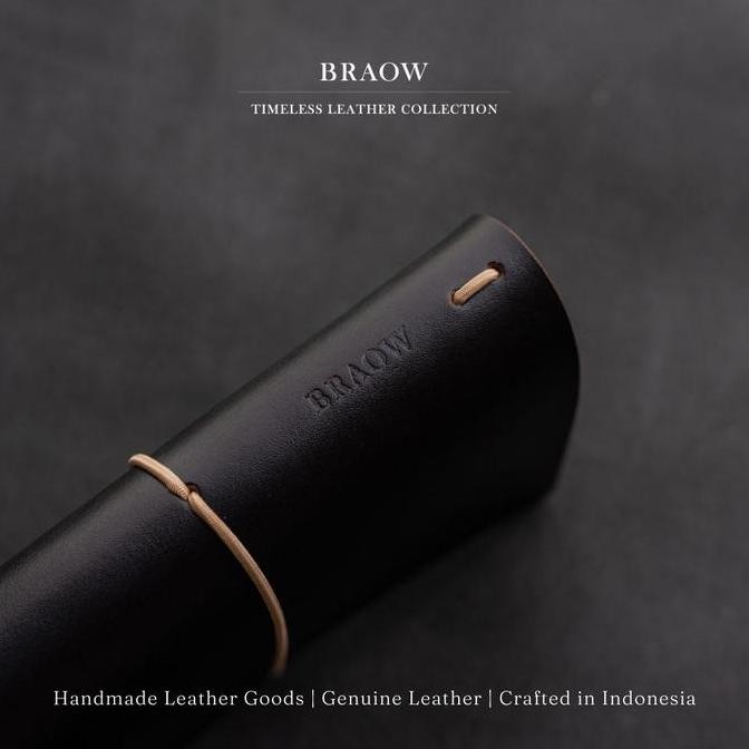 

Braow Goods Notebook Cover A5 / Sampul Buku Kulit Hitam/ Notebook / Buku Catatan Co