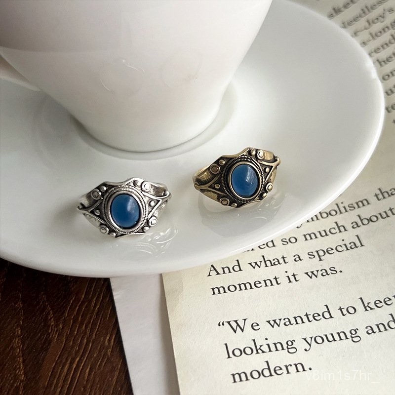 Perhiasan Perak Thailand Metode Kuno Kepribadian Hip-Hop Mulut Terbuka925Cincin Perak Sterling Cinci