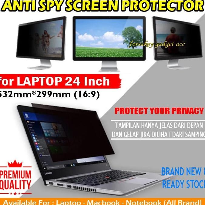 24 Inch Screen Guard Protector Anti Gores Spy Layar Monitor Komputer Co