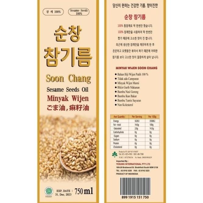 

Promo Minyak Wijen Soon Chang /Sesame Seeds Oil 360Ml