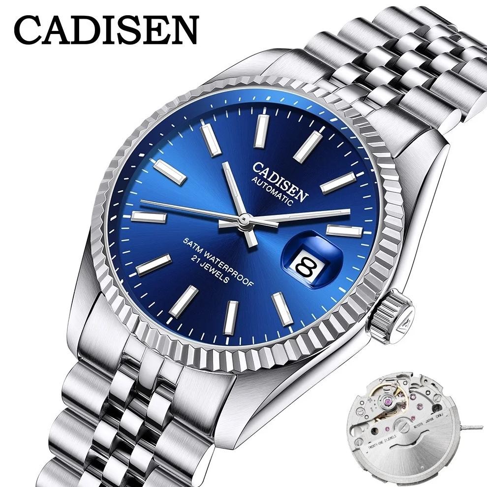 CADISEN Men Mechanical Watch Top Brand Luxury Automatic Watch Business Stainless Steel Waterproof Wa