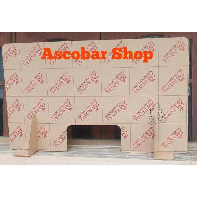 

Sekat Acrylic 3Mm 100 X 60Cm Meja Partisi Teller Kasir Bisa Lem Co