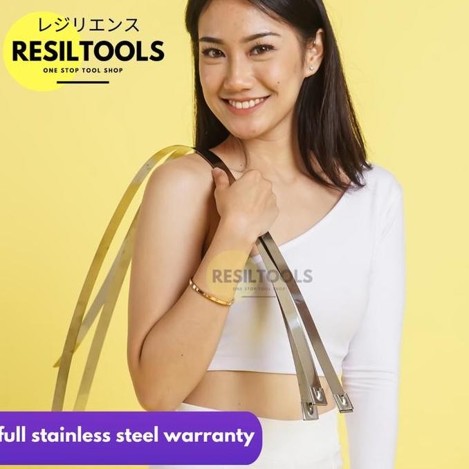 

10 Buah Kabel Tis Stainless 19 Mm X 110 Cm Cable Ties Strapping Plat Co