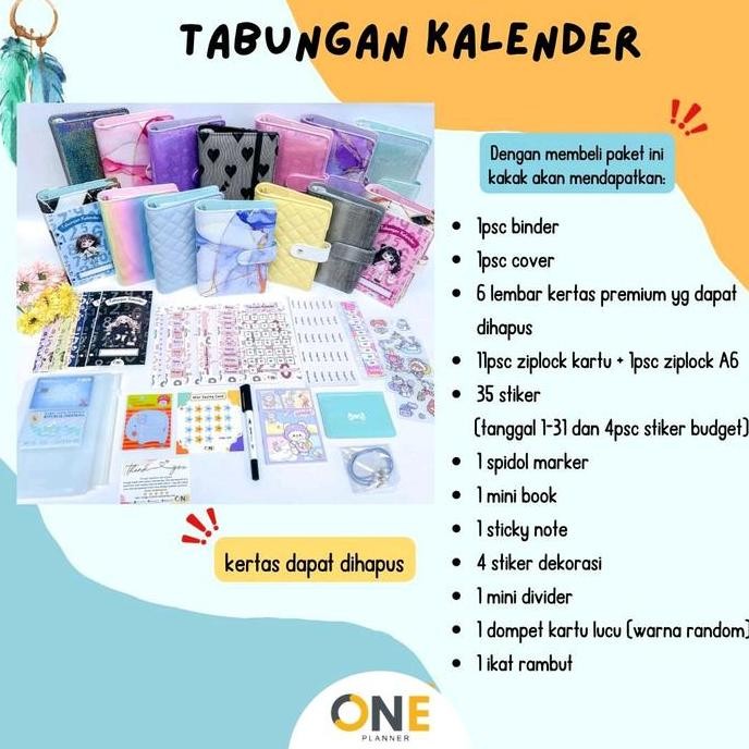 

Binder Tabungan Kalender Kertas Dapat Dihapus, Merencanakan Keuangan Lebih Baik Co