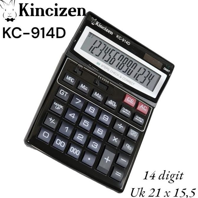 

Kincizen Kalkulator Ct 914D Kc-914D 14 Digit Batre Aa Co