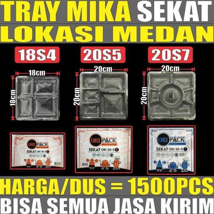 Mika Tray 18S4 Sekat4 N 20S5 Sekat5 N 20S7 Sekat7 Utk Kotak Nasi Dus Jasa Kirim Medan Co