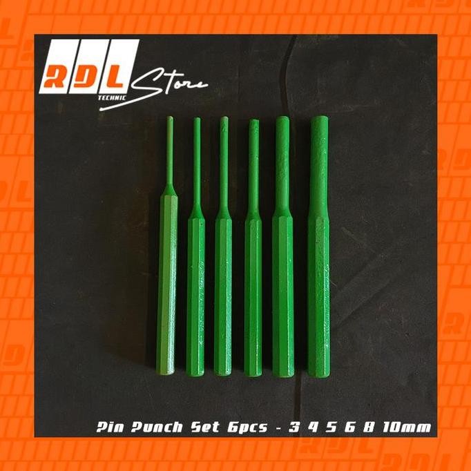 

Pin Punch Set 6pcs - 3 4 5 6 8 10mm