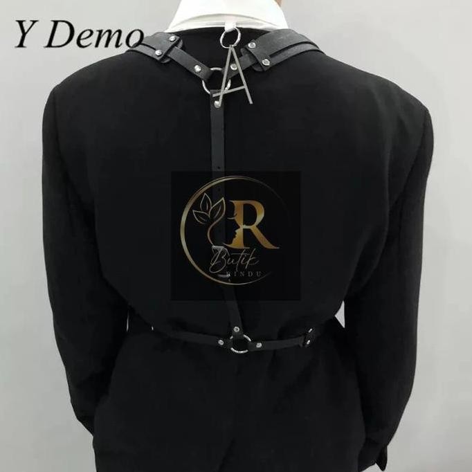 Butik_Rindu (Valen) Body Belt Choker Harness Harajuku Halloween Gothic Metal Punk Japanese Style Kor