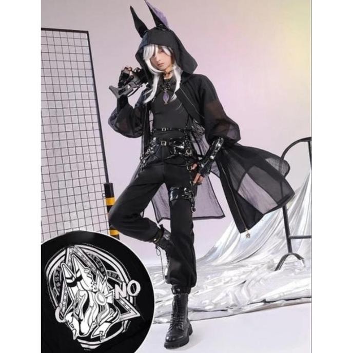 Butik Rindu (Cyno) Set Lengkap Cyno Genshin Impact Bodybelt Harness Cosplayer Sarung Tangan Kostum C