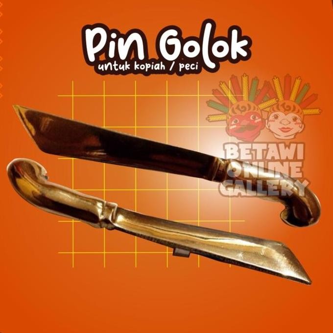 Pin Bros Golok / Pin Aksesoris Peci
