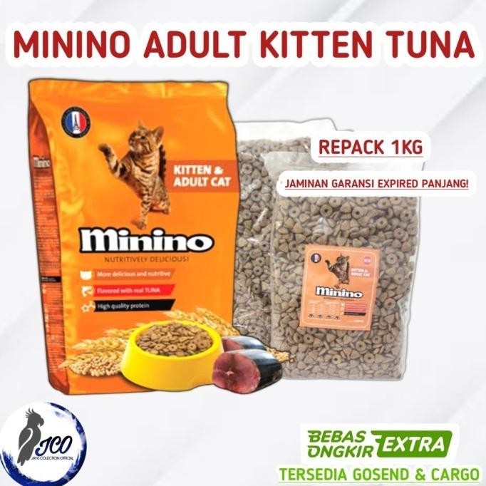 MININO KITTEN ADULT 1KG PAKAN KUCING MININO TUNA 1KG