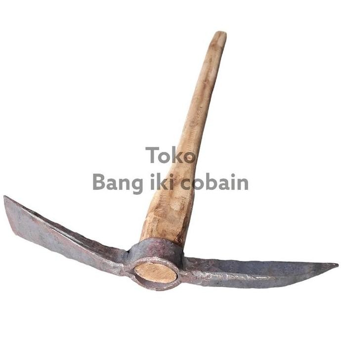 Blencong Cangkul Tanah Baja Per Gancu Blencong Besar Gagang Kayu