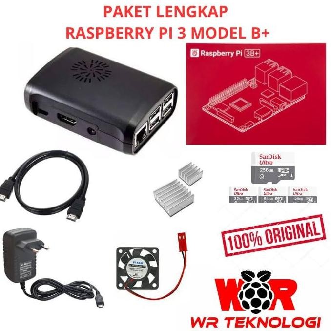 Paket Raspberry Pi 3 Model B+ Plus New Stok