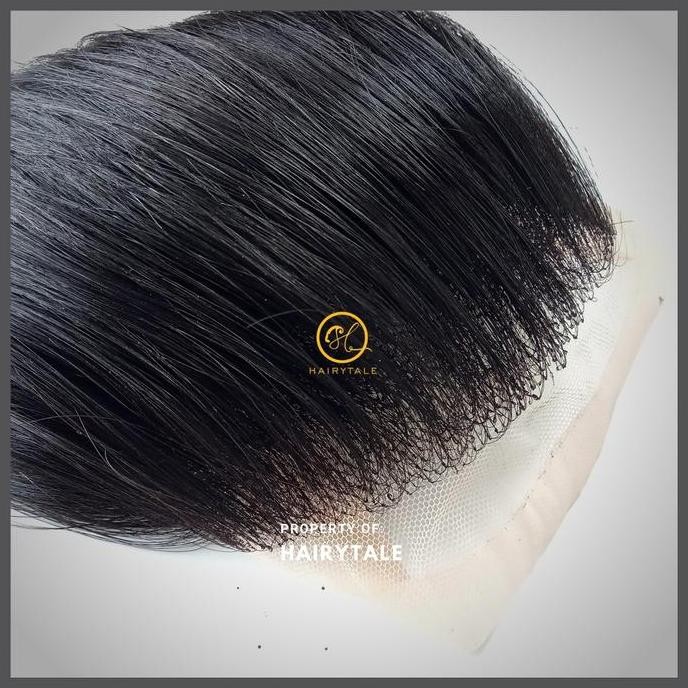 Toupee/tutup botak pria,warna natural 20cm, luas 19x14,100% Human Hair