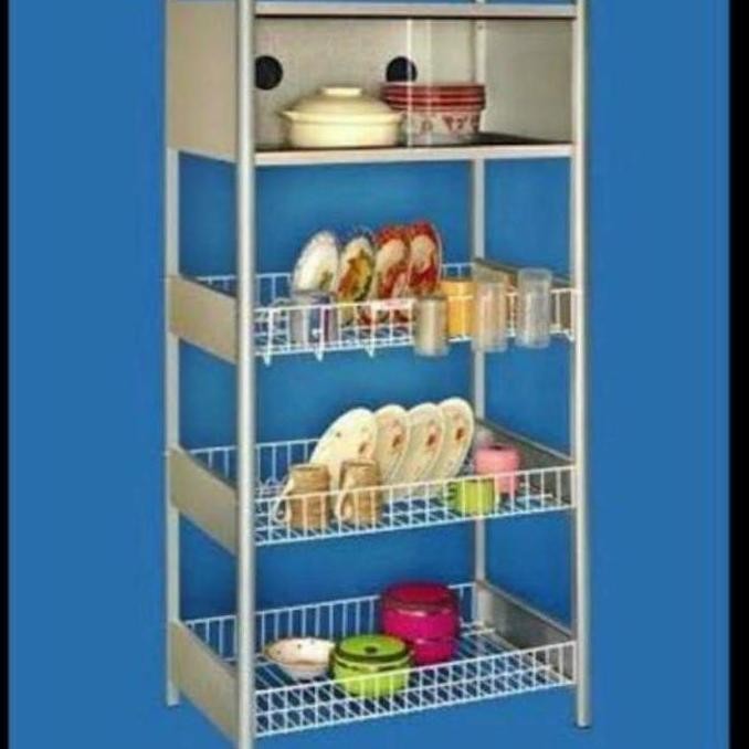 [ FREE ONGKIR ] Rak piring master aluminium susun 4 asli original GT