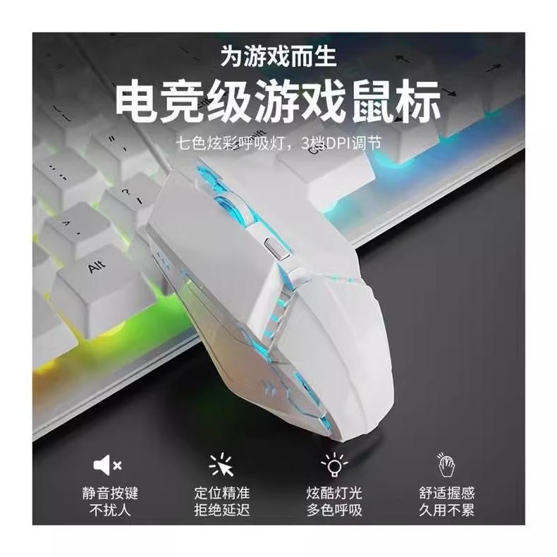 Keyboard dan Mouse GAMING RGB USB Wired Full for Desktop PC Laptop Windows