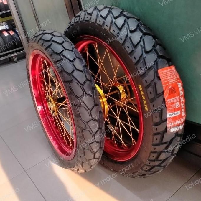velg set jari jari KLX D-Tracker Supermoto velg scarlet 300 350 17