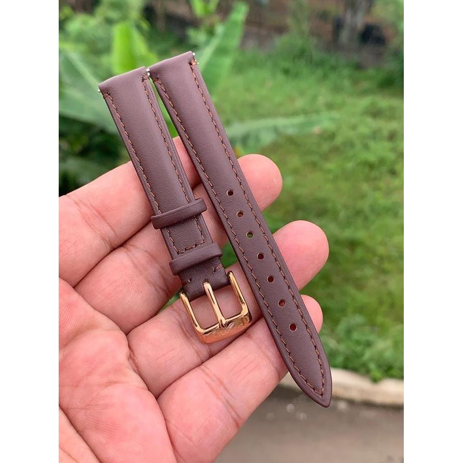 baru Strap tali jam tangan kulit fossil coklat 14mm Quikreales