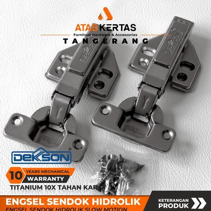 TITANIUM engsel sendok slow motion hitam DEKSON - engsel sendok - engsel lemari kitchen set