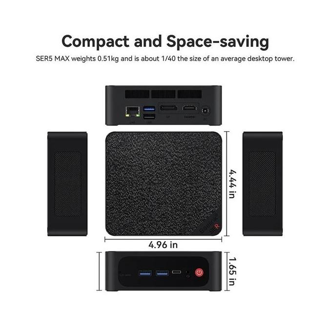 Mini Pc Beelink Ser5 Max Amd Ryzen 7 5800H Hdmi Dp Windows 11 Pro New Stok