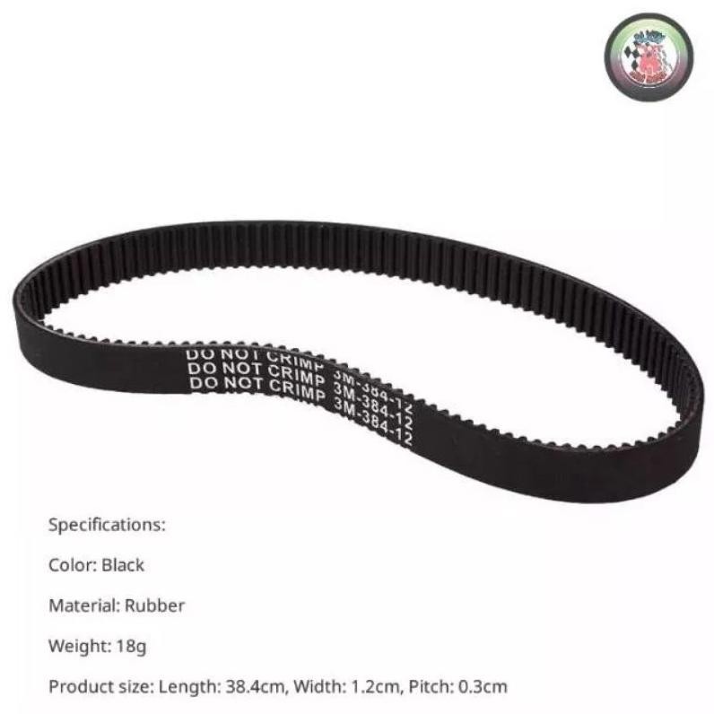 Premium V-Belt E-Scooter 3M-384-12 Penbel Skuter Elektrik Htd 3M 384 12 Do Not Crimp 3M-384 Penbelt 