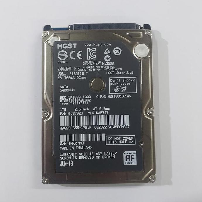 ready Hard Disk HD HDD Hardisk Harddisk HGST 1TB 7200Rpm 2.5inch Sata 6.0Gb/s Second ORI