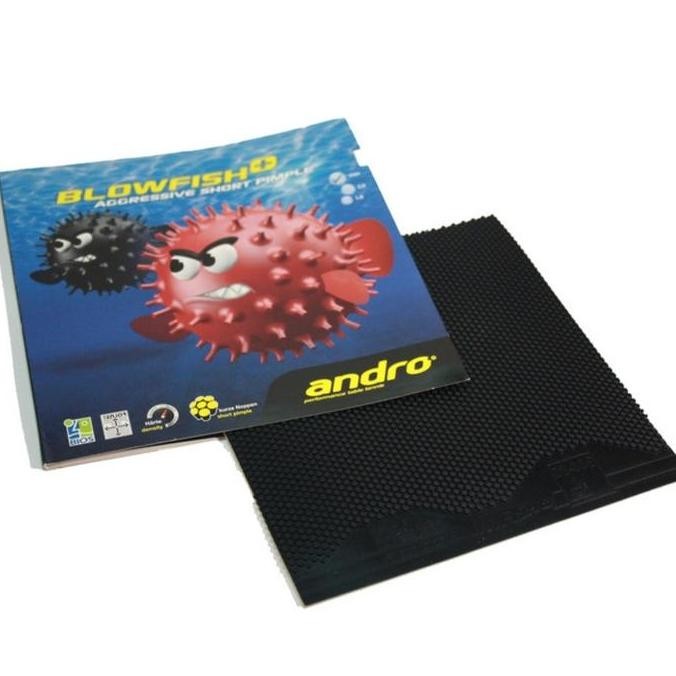 NEW KARET BINTIK PENDEK SERANG PINGPONG TENIS MEJA ANDRO BLOWFISH+ ORI