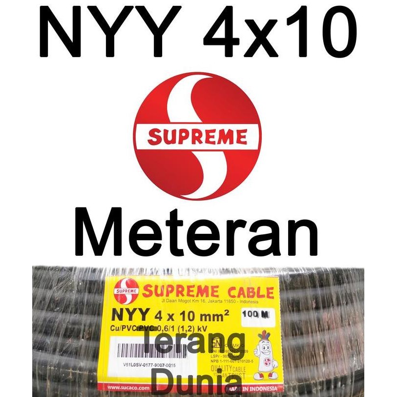 TERMURAH - Kabel Tufur 4x10 Supreme Kabel NYY 4x10 Supreme Kabel Supreme NYY 4x10