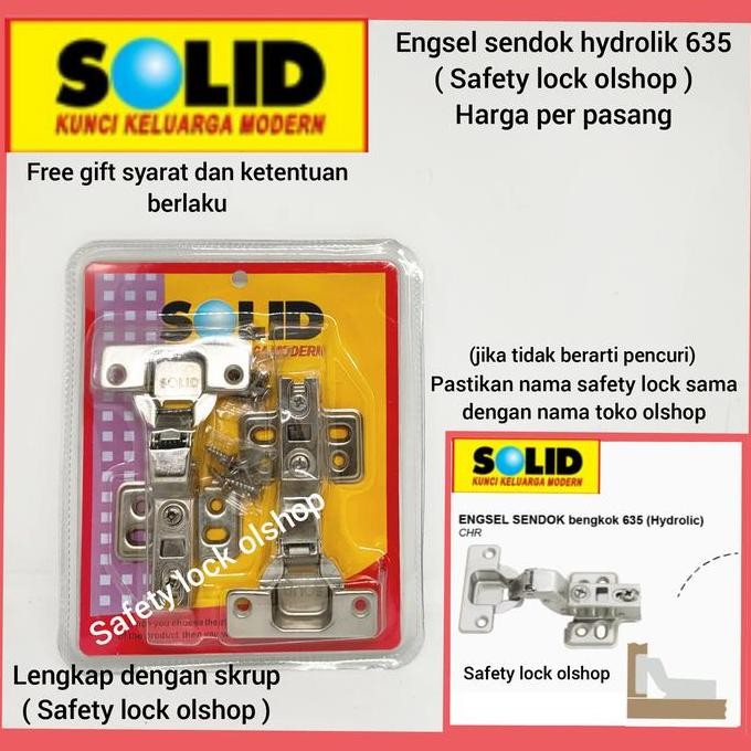 Engsel sendok bengkok 635 SOLID hidrolik