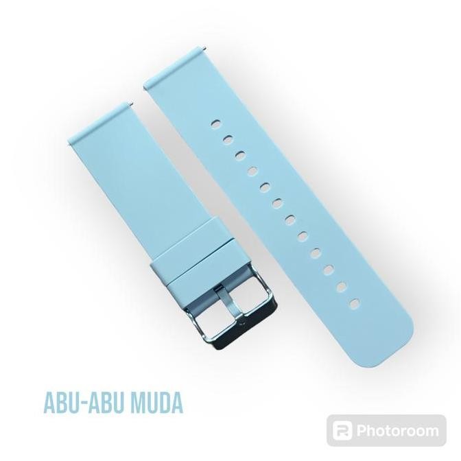 baru strap jam tangan silicone quick release 24 mm tali jam tangan buckle silver