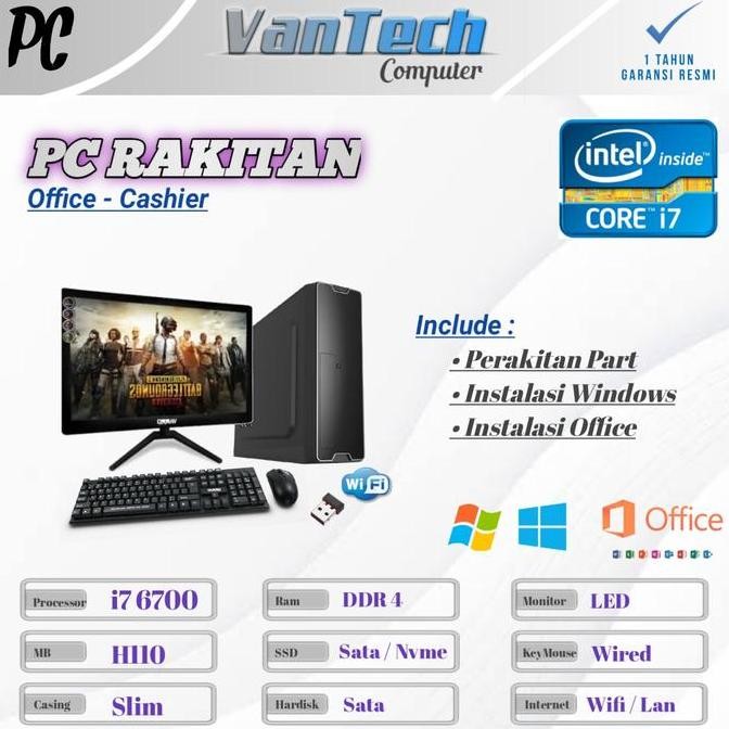 Komputer Pc Rakitan Intel Core I7 6700 - Pc Slim / Desktop Siap Pakai New Stok