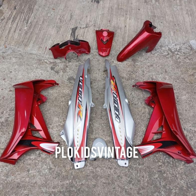 COVER BODY HALUS VEGA R NEW VEGA R 20 MERAH SILVER